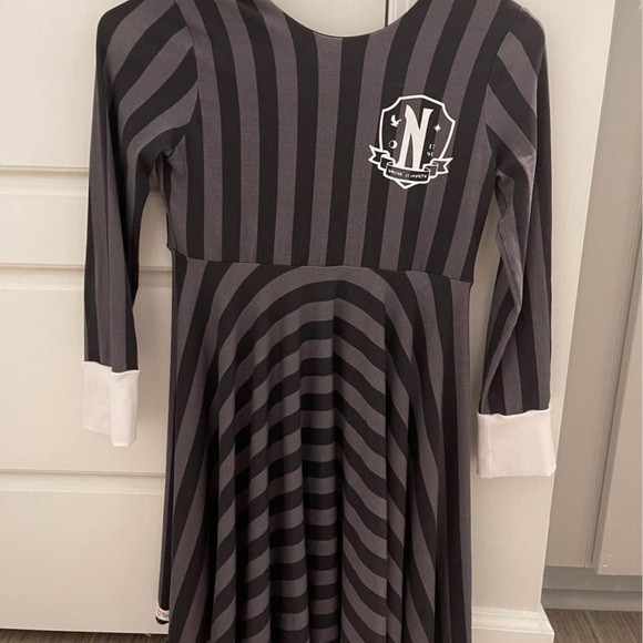 Boutique girls sz 11/12 Wednesday Adam’s Nevermore Academy Twirl Dress. - Picture 3 of 3